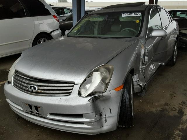 JNKCV51E54M103062 - 2004 INFINITI G35 SILVER photo 2