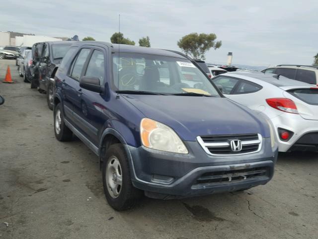 JHLRD68462C019761 - 2002 HONDA CR-V BLUE photo 1