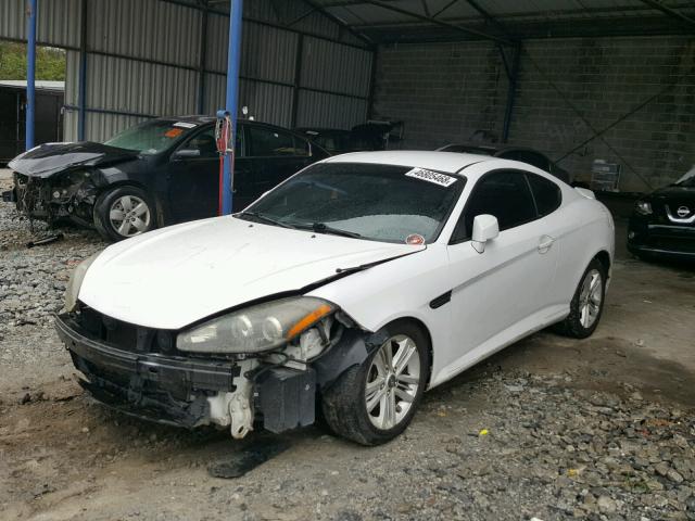 KMHHM66D57U259022 - 2007 HYUNDAI TIBURON GS WHITE photo 2