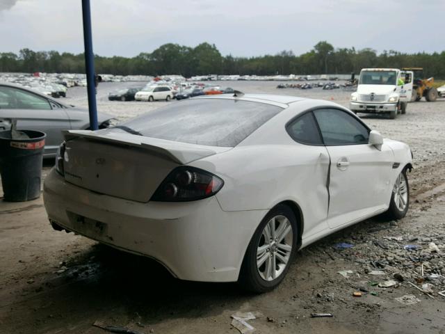 KMHHM66D57U259022 - 2007 HYUNDAI TIBURON GS WHITE photo 4