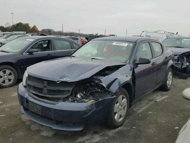 1B3LC46K78N166357 - 2008 DODGE AVENGER SE BLUE photo 2