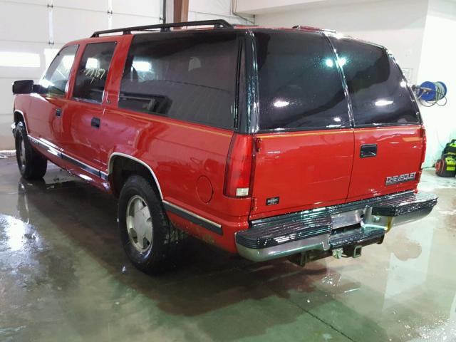 3GNFK16R0XG176107 - 1999 CHEVROLET SUBURBAN K RED photo 3