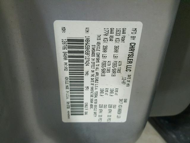 1A8HW58N58F127424 - 2008 CHRYSLER ASPEN LIMI 银色 照片 10