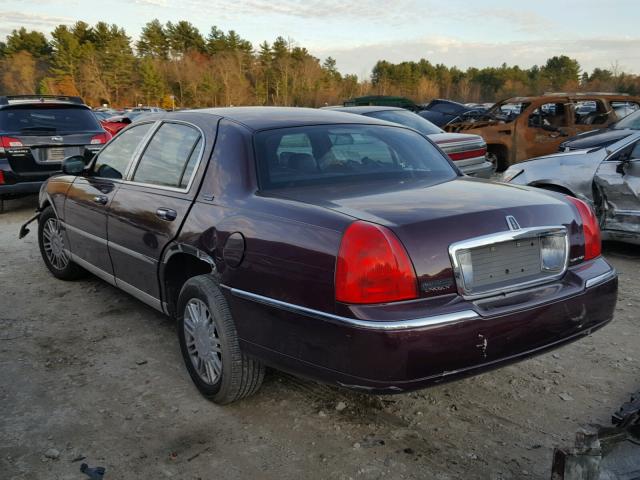 2LNHM82W58X645484 - 2008 LINCOLN TOWN CAR S BURGUNDY photo 3