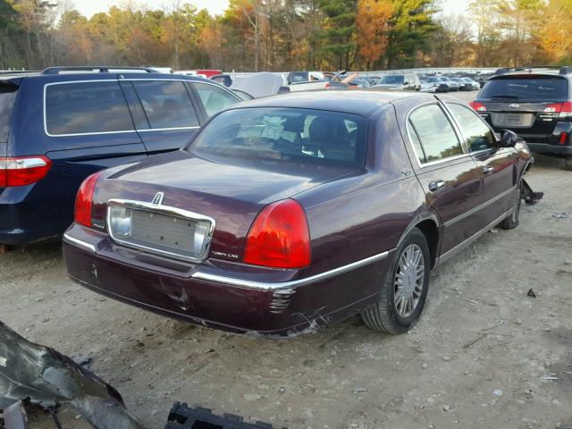 2LNHM82W58X645484 - 2008 LINCOLN TOWN CAR S BURGUNDY photo 4