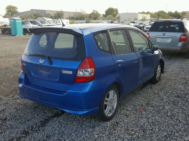 JHMGD386X7S024218 - 2007 HONDA FIT S BLUE photo 4