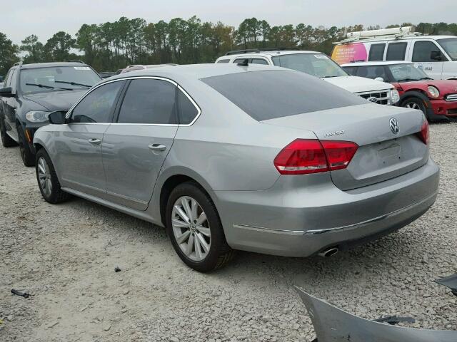 1VWCP7A32DC116277 - 2013 VOLKSWAGEN PASSAT SEL GRAY photo 3