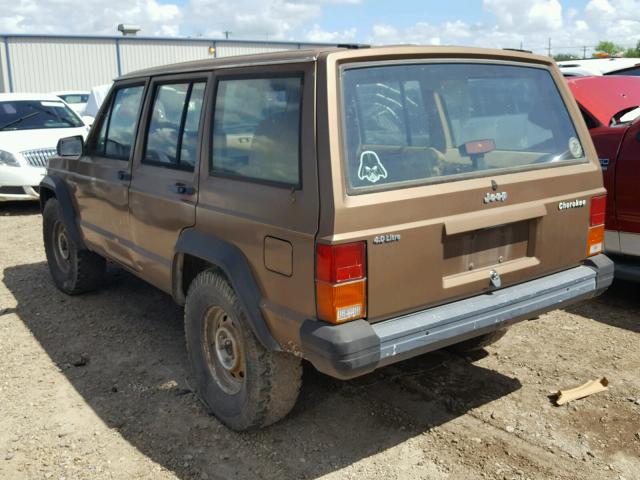 1JCMU7411JT110183 - 1988 JEEP CHEROKEE BROWN photo 3