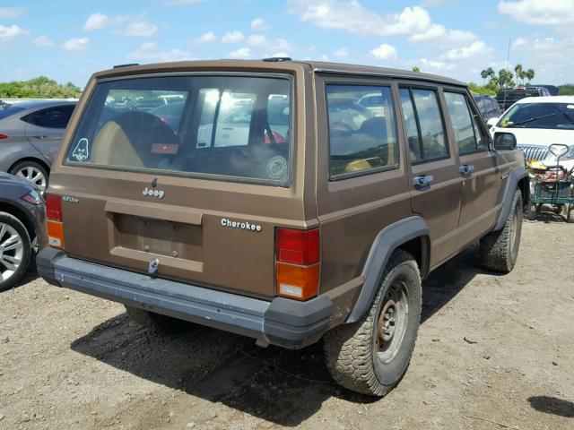 1JCMU7411JT110183 - 1988 JEEP CHEROKEE BROWN photo 4