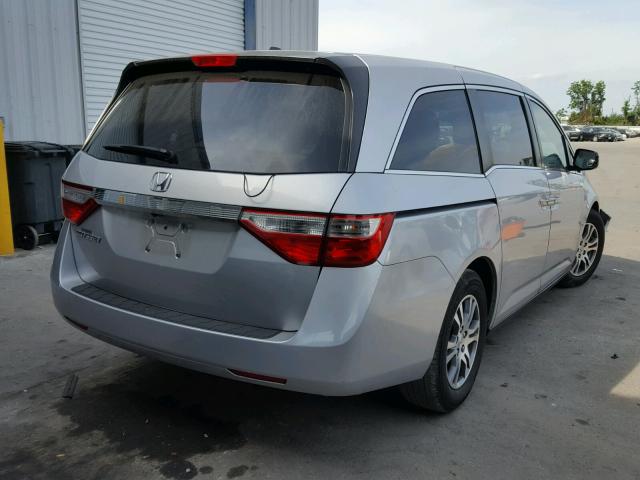 5FNRL5H60CB124912 - 2012 HONDA ODYSSEY EX SILVER photo 4