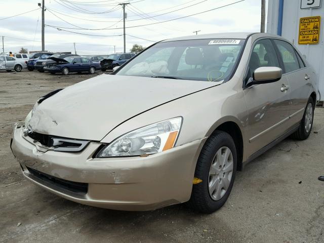 3HGCM563X3G713182 - 2003 HONDA ACCORD LX BEIGE photo 2