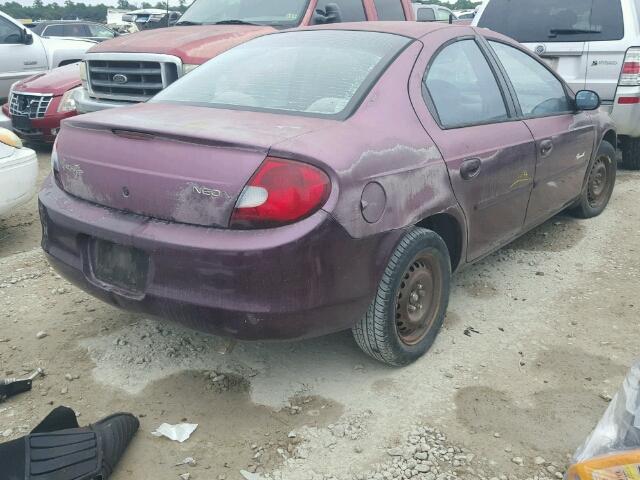 1P3ES46CXYD505329 - 2000 PLYMOUTH NEON BASE 紫色 照片 4