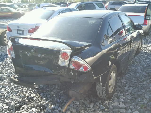 2HGES16543H509535 - 2003 HONDA CIVIC LX BLACK photo 4