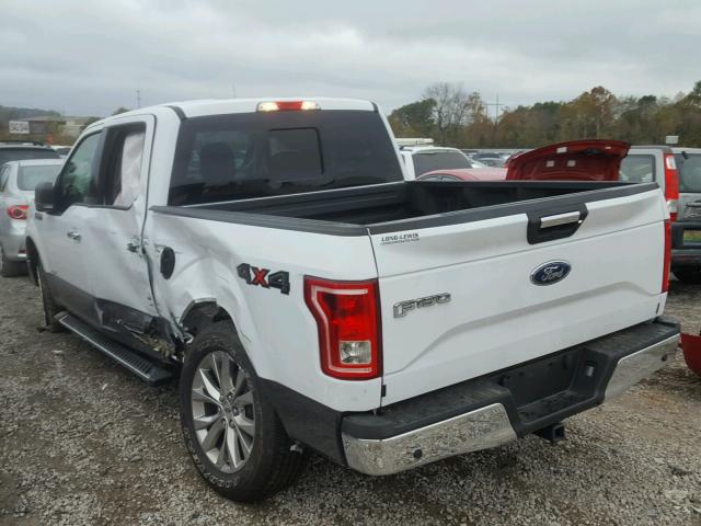 1FTEW1EG6HKE03562 - 2017 FORD F150 SUPER WHITE photo 3