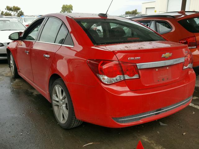 1G1PG5SB1F7133882 - 2015 CHEVROLET CRUZE LTZ RED photo 3