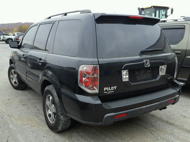 5FNYF18598B050075 - 2008 HONDA PILOT EXL BLACK photo 3