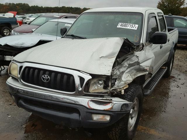 5TEGN92N94Z374450 - 2004 TOYOTA TACOMA DOU SILVER photo 2