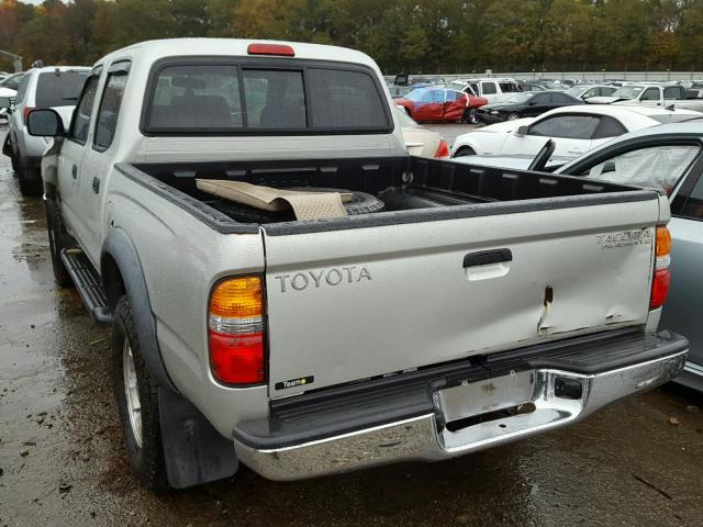 5TEGN92N94Z374450 - 2004 TOYOTA TACOMA DOU SILVER photo 3