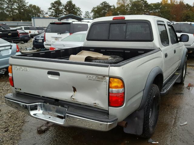 5TEGN92N94Z374450 - 2004 TOYOTA TACOMA DOU SILVER photo 4