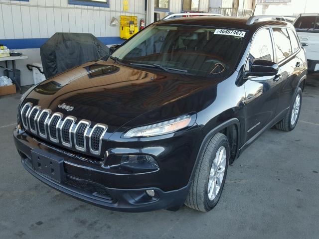 1C4PJLCBXFW696043 - 2015 JEEP CHEROKEE BLACK photo 2