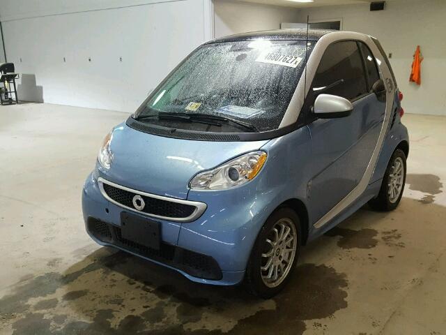 WMEEJ9AA8EK732162 - 2014 SMART FORTWO ELE BLUE photo 2