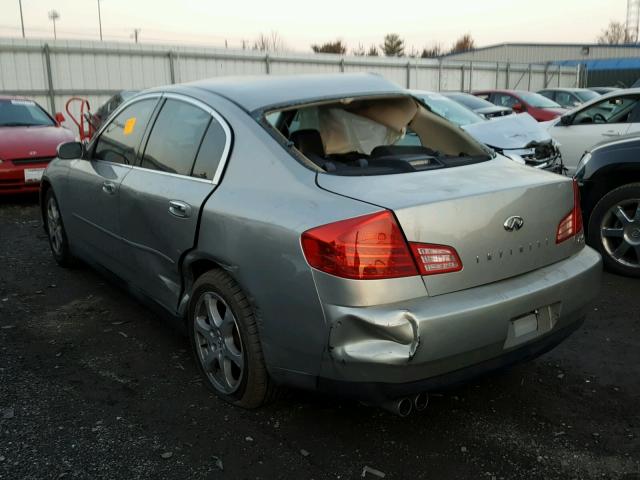 JNKCV51E13M318582 - 2003 INFINITI G35 SILVER photo 3