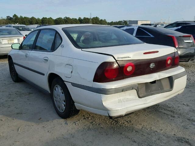 2G1WF52E719262029 - 2001 CHEVROLET IMPALA WHITE photo 3