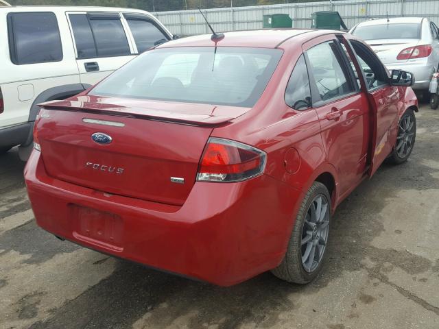 1FAHP3GNXAW252652 - 2010 FORD FOCUS SES RED photo 4