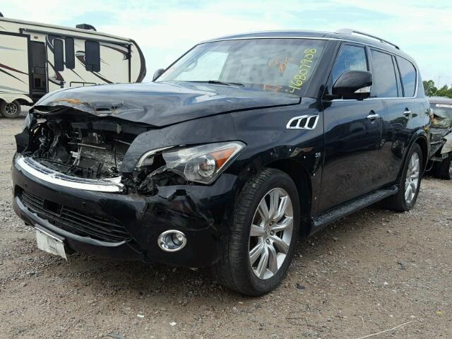 JN8AZ2NE3E9064258 - 2014 INFINITI QX80 BLACK photo 2