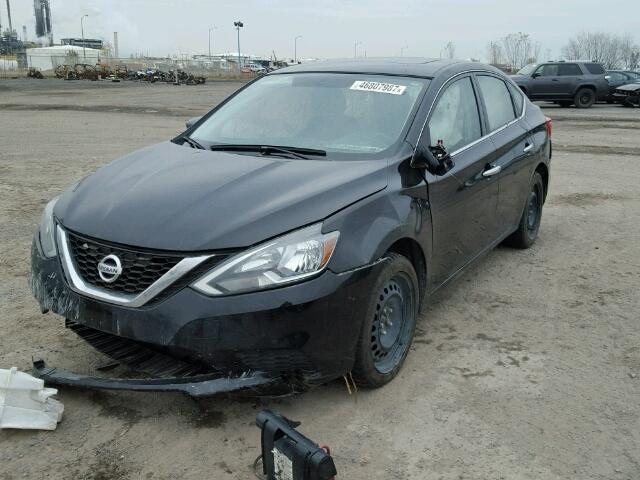 3N1AB7AP2GL649334 - 2016 NISSAN SENTRA S BLACK photo 2