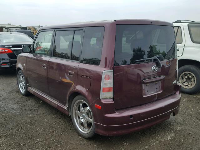JTLKT324264033735 - 2006 TOYOTA SCION XB ბურგუნდია ფოტო 3