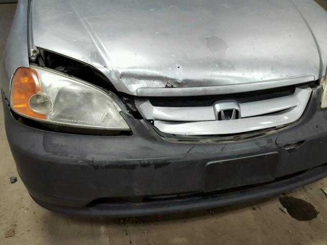 1HGEM22992L078314 - 2002 HONDA CIVIC EX ვერცხლისფერი ფოტო 9