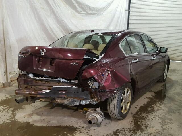 1HGCP36898A055612 - 2008 HONDA ACCORD EXL Tünd qırmızı foto 4