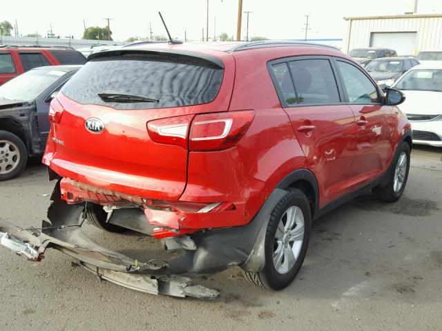 KNDPB3A25D7516216 - 2013 KIA SPORTAGE B RED photo 4