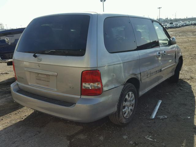 KNDUP132456719773 - 2005 KIA SEDONA EX SILVER photo 4