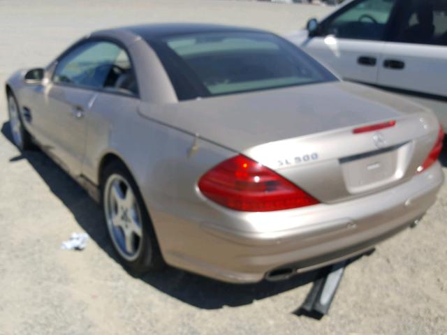 WDBSK75F93F031305 - 2003 MERCEDES-BENZ SL 500R GOLD photo 3