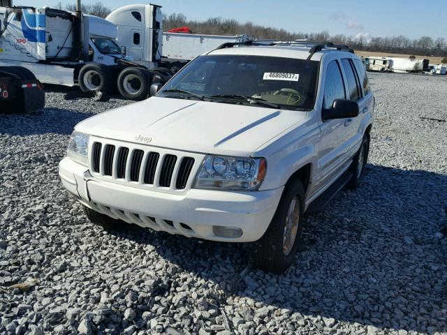 1J4GW68N3XC760491 - 1999 JEEP GRAND CHER WHITE photo 2