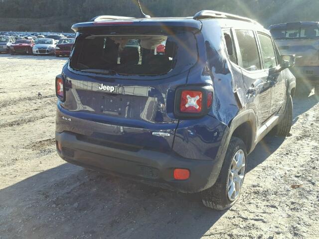 ZACCJBBB0HPE93785 - 2017 JEEP RENEGADE L BLUE photo 4