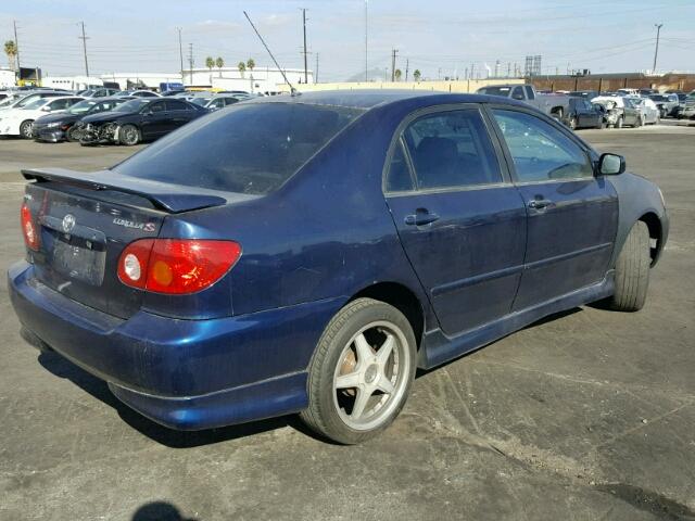 1NXBR32E63Z093897 - 2003 TOYOTA COROLLA CE BLUE photo 4