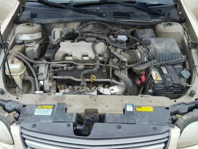 1G1ND52J816195303 - 2001 CHEVROLET MALIBU GOLD photo 7