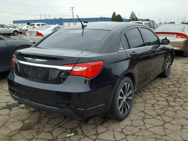 1C3CCBHG2CN263443 - 2012 CHRYSLER 200 S BLACK photo 4