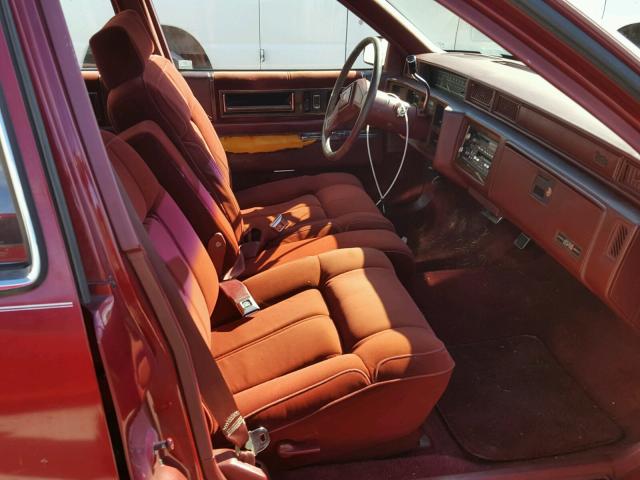 1G6CD5156K4230536 - 1989 CADILLAC DEVILLE MAROON photo 5