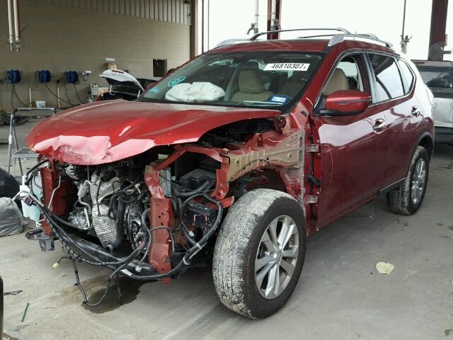 5N1AT2MT6GC770140 - 2016 NISSAN ROGUE S MAROON photo 2