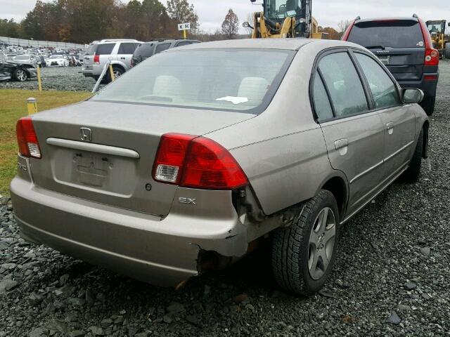 2HGES26724H534863 - 2004 HONDA CIVIC EX TAN photo 4