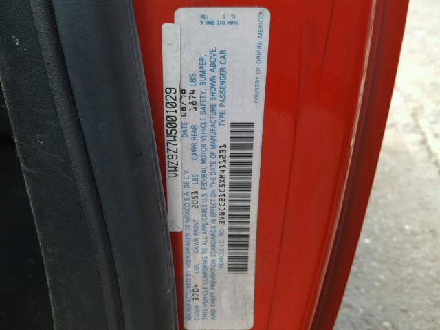 3VWCC21C5XM411231 - 1999 VOLKSWAGEN NEW BEETLE Qırmızı foto 10