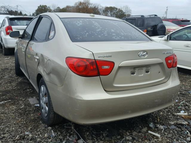 KMHDU46D89U618627 - 2009 HYUNDAI ELANTRA GL TAN photo 3