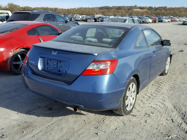 2HGFG12607H555731 - 2007 HONDA CIVIC LX BLUE photo 4