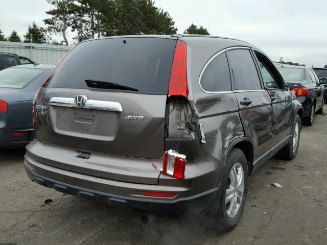 5J6RE4H5XAL000579 - 2010 HONDA CR-V EX GRAY photo 4