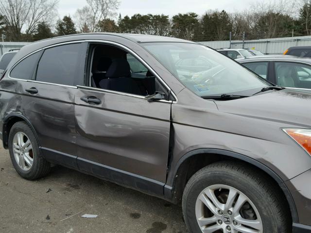 5J6RE4H5XAL000579 - 2010 HONDA CR-V EX GRAY photo 9