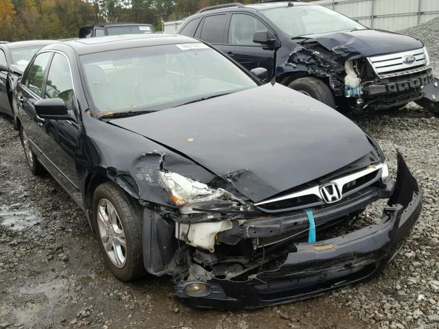 1HGCM56827A146336 - 2007 HONDA ACCORD EX BLACK photo 1